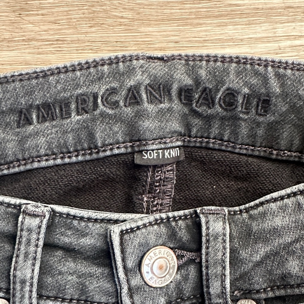 American Eagle Outfitters Dark Gray Skinny Jeans - Picture 2 of 3